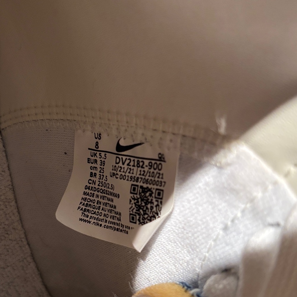 Nike Denim High Top Swoosh Sneakers in Washed Blue and White - Picture 2 of 4